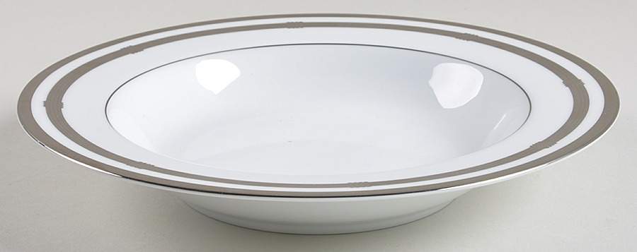 Gaudron Platinum Large Rim Soup Bowl by Christian Dior-1