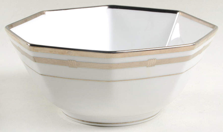 Gaudron Platinum 7" Octagonal Vegetable Bowl by Christian Dior-1