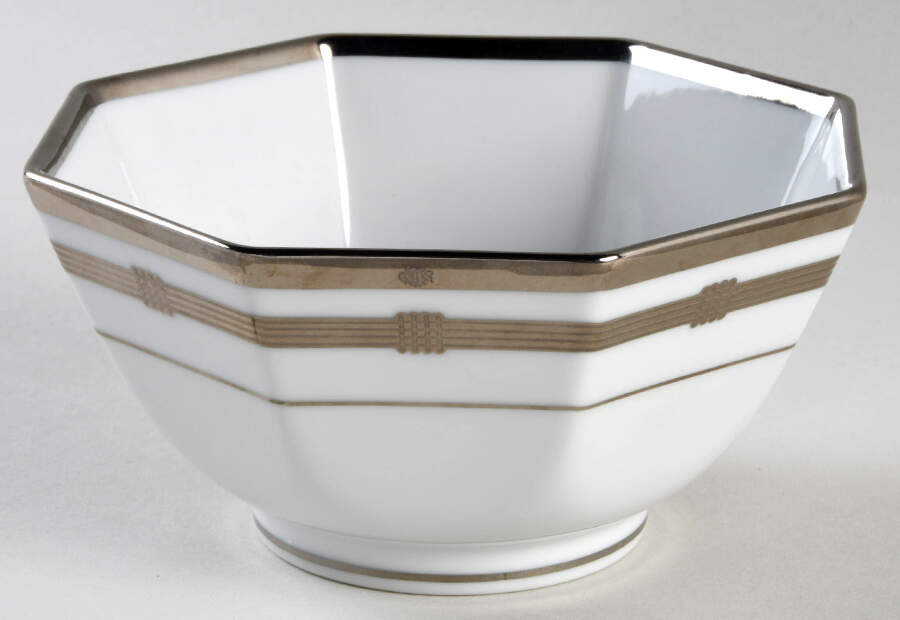 Gaudron Platinum 5" Octagonal Vegetable Bowl by Christian Dior-1