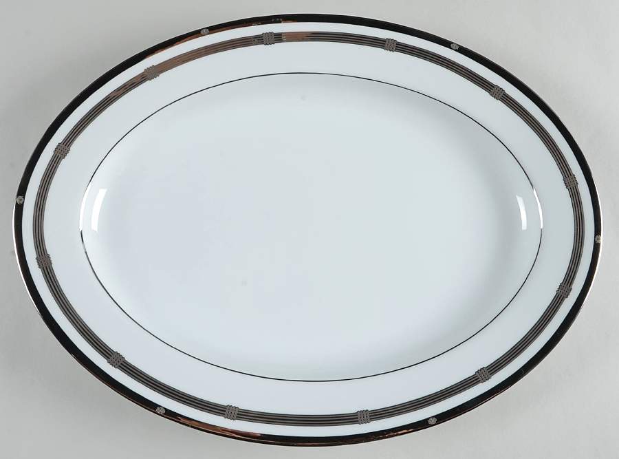Gaudron Platinum 14" Oval Serving Platter by Christian Dior-1