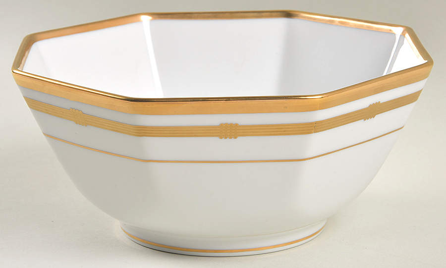 Gaudron White 7" Octagonal Vegetable Bowl by Christian Dior-1