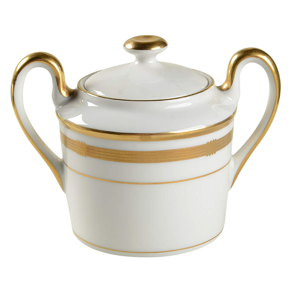Gaudron White Sugar Bowl & Lid by Christian Dior-1