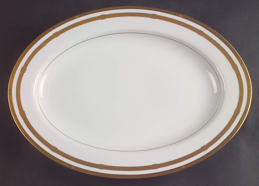 Gaudron White 14" Oval Serving Platter by Christian Dior-1
