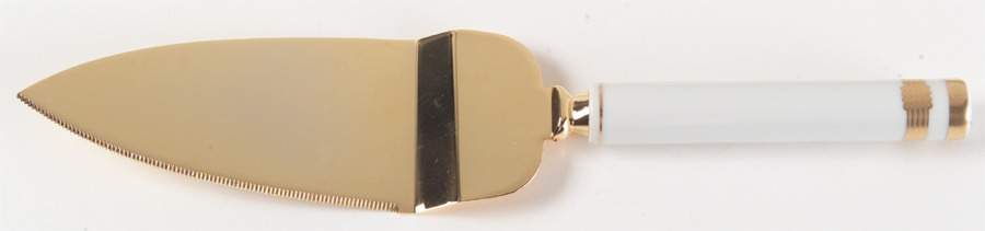 Gaudron White Pie & Cake Server with Stainless Blade by Christian Dior-1