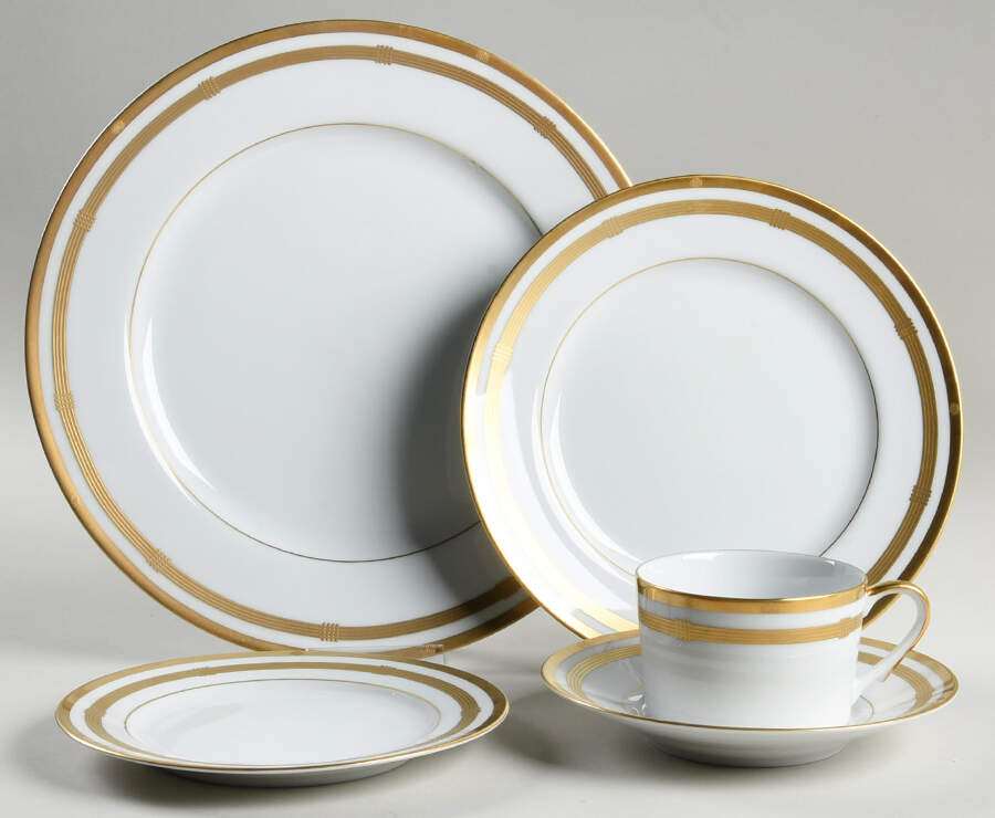 Gaudron White 5 Piece Place Setting by Christian Dior-1
