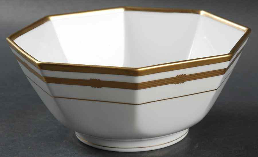 Gaudron White 6" Octagonal Vegetable Bowl by Christian Dior-1