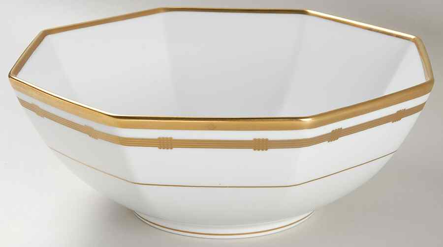 Gaudron White 9" Octagonal Vegetable Bowl by Christian Dior-1