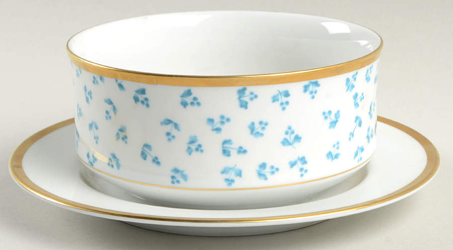 Les Petites Fleurs Gravy Boat with Attached Underplate by Christian Dior-1