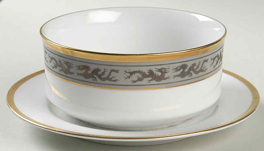 Mandarin Dynasty Gravy Boat with Attached Underplate by Christian Dior-1