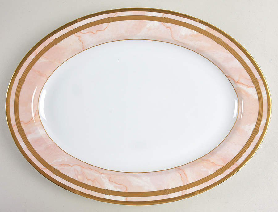Gaudron Marbre Rose 14" Oval Serving Platter by Christian Dior-1