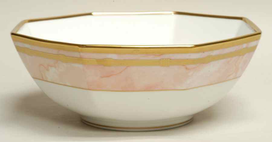 Gaudron Marbre Rose 9" Octagonal Vegetable Bowl by Christian Dior-1