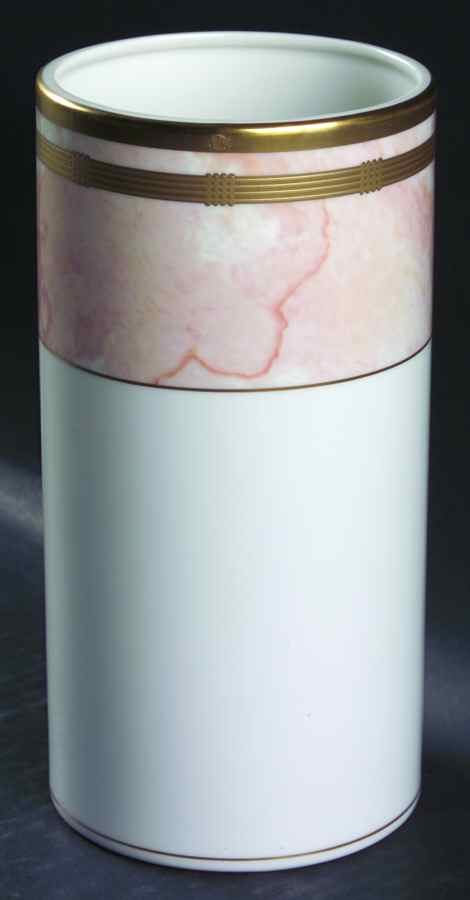 Gaudron Marbre Rose 7" Cylinder Vase by Christian Dior-1