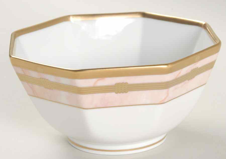 Gaudron Marbre Rose 5" Octagonal Vegetable Bowl by Christian Dior-1