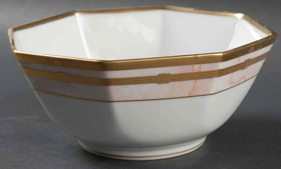 Gaudron Marbre Rose 7" Octagonal Vegetable Bowl by Christian Dior-1