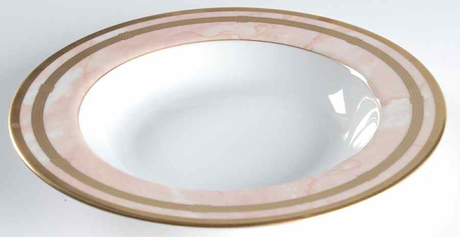 Gaudron Marbre Rose Large Rim Soup Bowl by Christian Dior-1