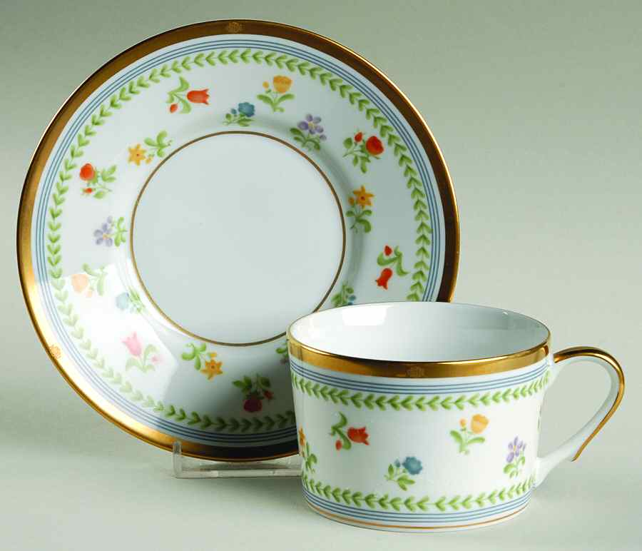 Millefleurs Flat Cup & Saucer Set by Christian Dior-1