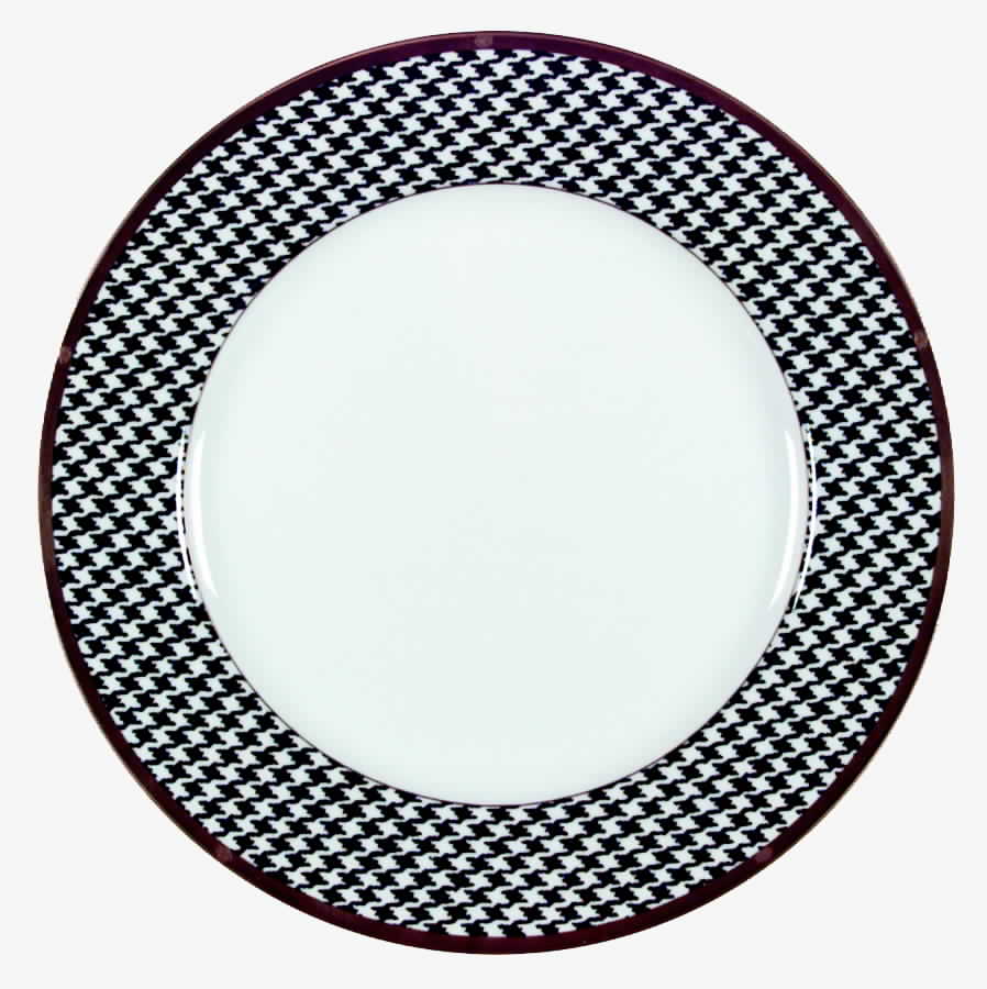 Pied De Poulet Noir (Black) Dinner Plate by Christian Dior-1