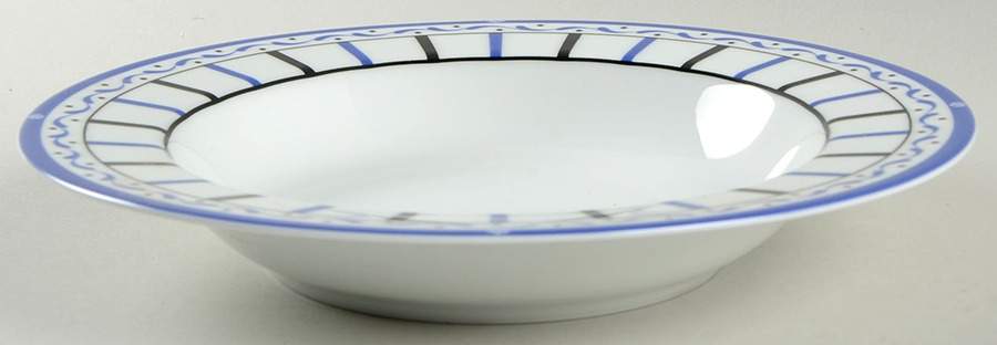 Rayure 55 Large Rim Soup Bowl by Christian Dior-1