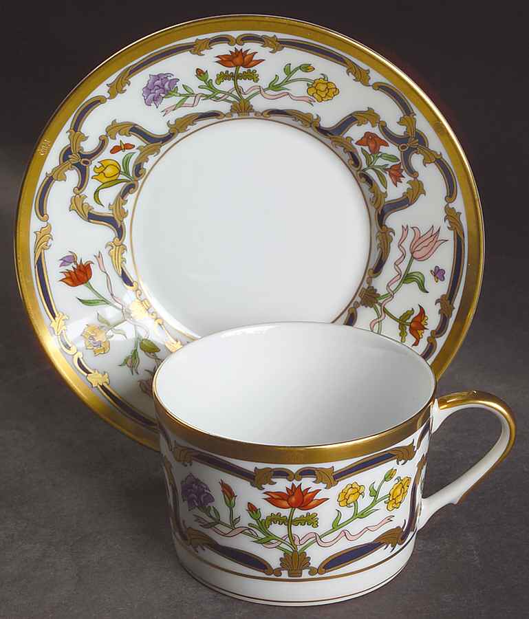 Renaissance Flat Cup & Saucer Set by Christian Dior-1
