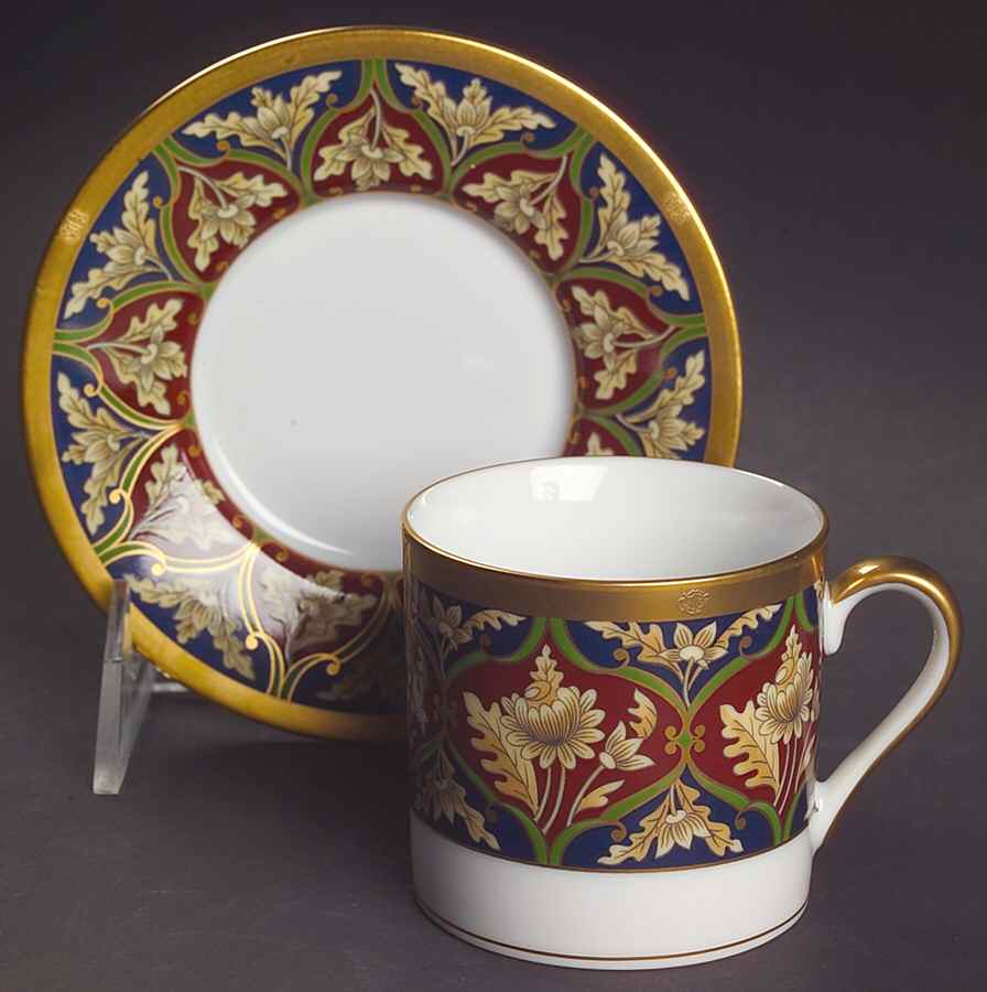 Tabriz Flat Demitasse Cup & Saucer Set by Christian Dior-1