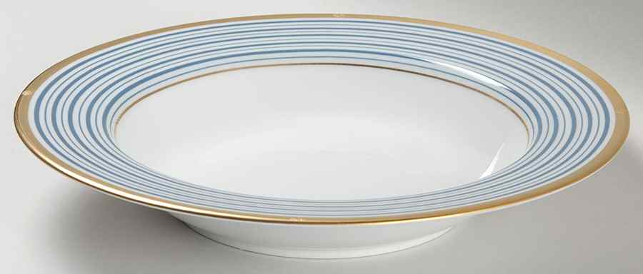Tropez Blue Large Rim Soup Bowl by Christian Dior-1