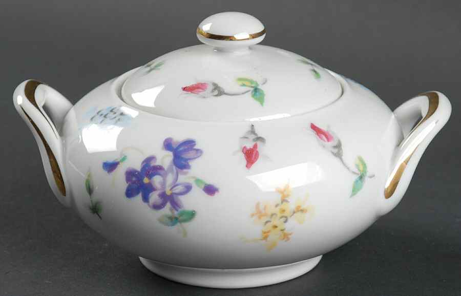 Charm Sugar Bowl & Lid by Cherry China (Japan)-1