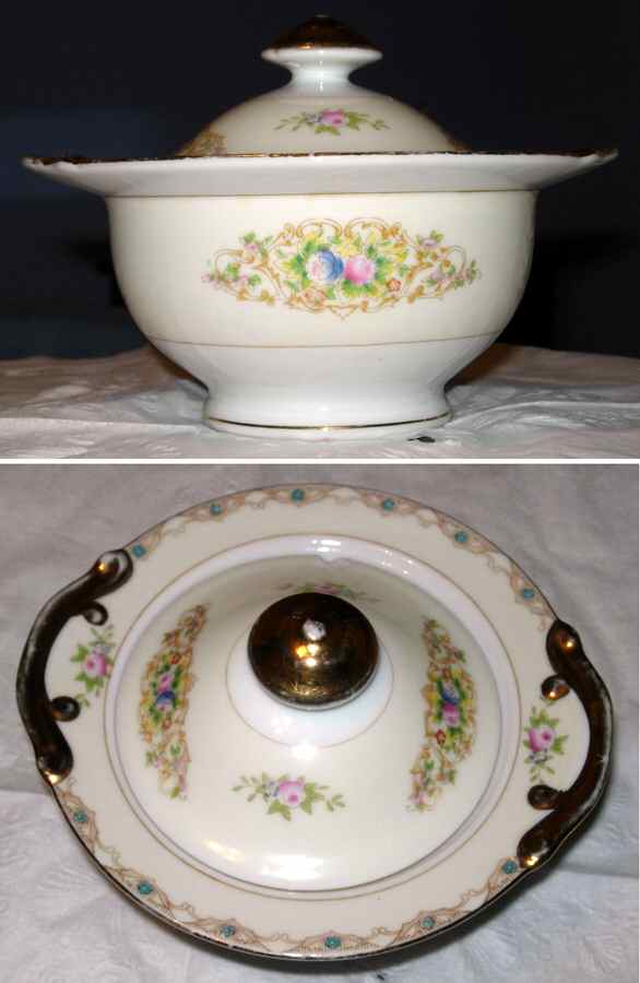 CHE1 Sugar Bowl & Lid by Cherry China (Japan)-1