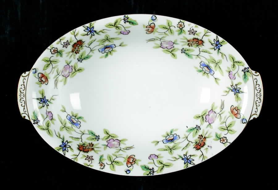 Fantasia (No Center Design) 10" Oval Vegetable Bowl by Cherry China (Japan)-1