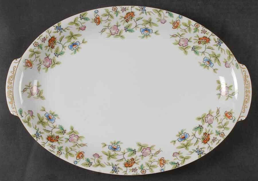 Fantasia (No Center Design) 15" Oval Serving Platter by Cherry China (Japan)-1