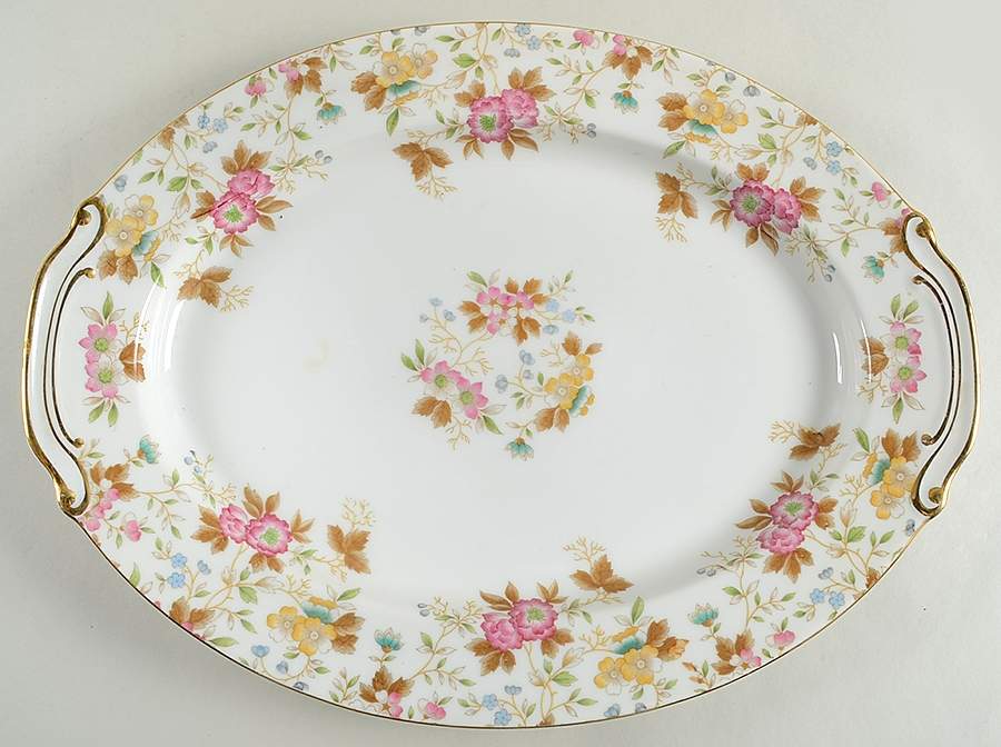 CAIETY-GAIETY 16" Oval Serving Platter by Cherry China (Japan)-1