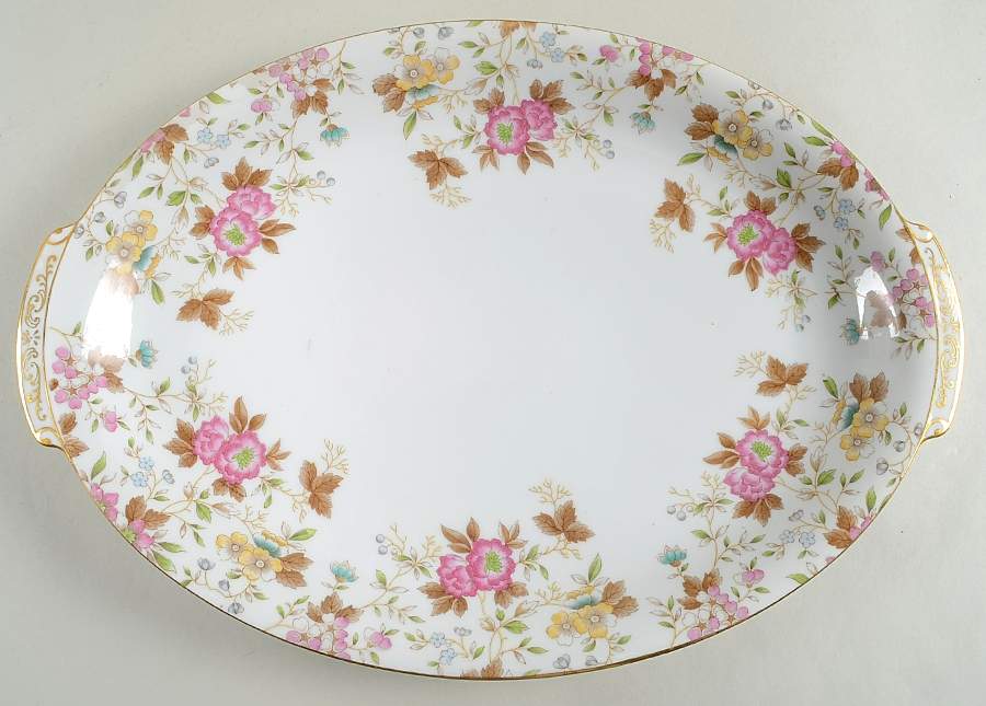 CAIETY-GAIETY 15" Oval Serving Platter by Cherry China (Japan)-1