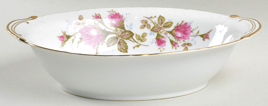 Moss Rose 10" Oval Vegetable Bowl by Cherry China (Japan)-1