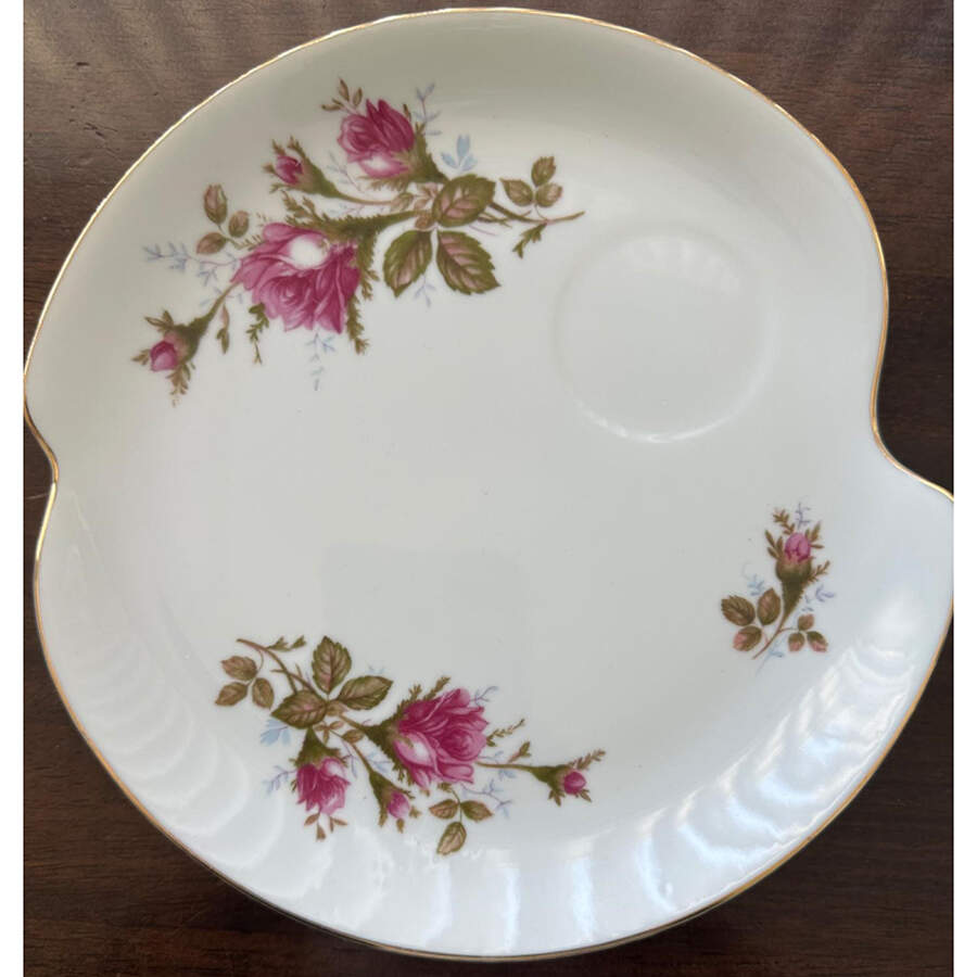 Moss Rose Snack Plate by Cherry China (Japan)-1