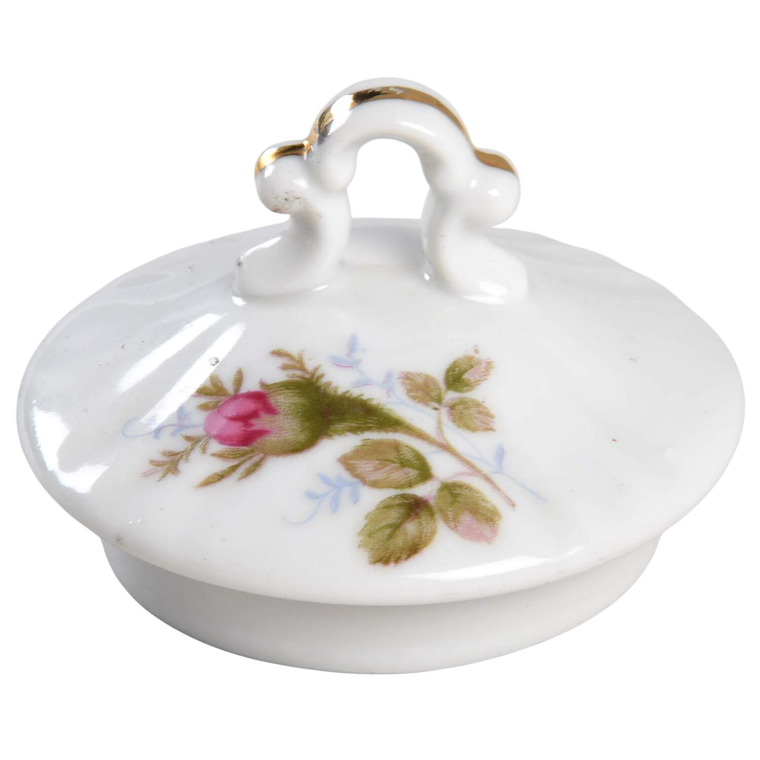 Moss Rose Lid for Sugar Bowl by Cherry China (Japan)-1