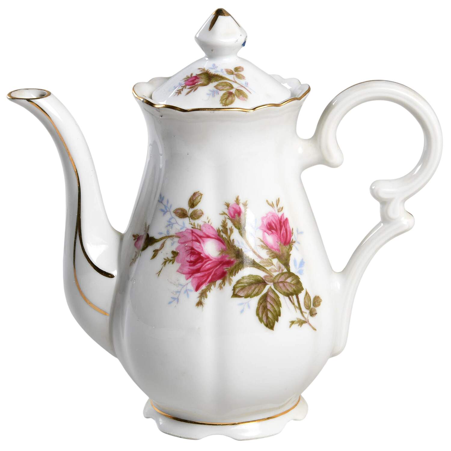 Moss Rose Mini Coffee Pot & Lid by Cherry China (Japan)-1