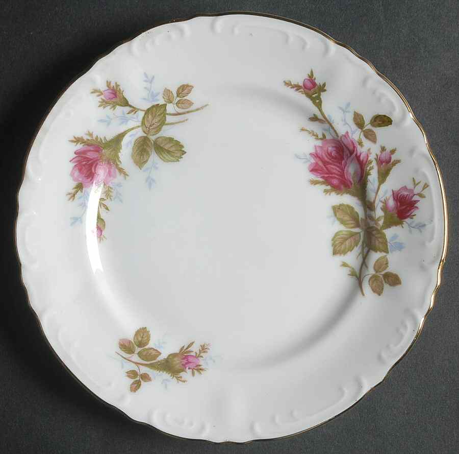 Moss Rose Bread & Butter Plate by Cherry China (Japan)-1