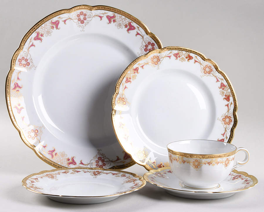 Alencon 5 Piece Place Setting by Charles Field Haviland-1