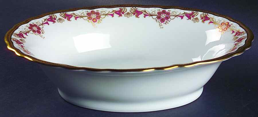 Alencon 9" Oval Vegetable Bowl by Charles Field Haviland-1