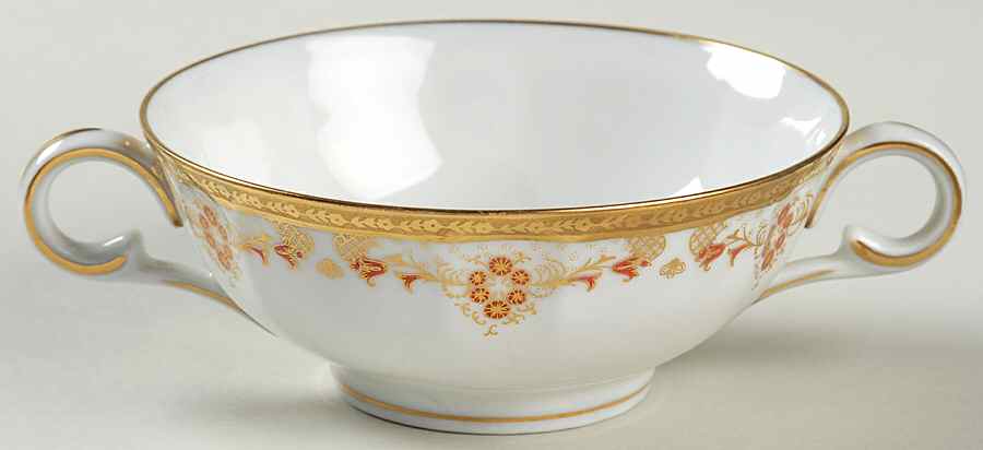 Alencon Flat Cream Soup Bowl by Charles Field Haviland-1