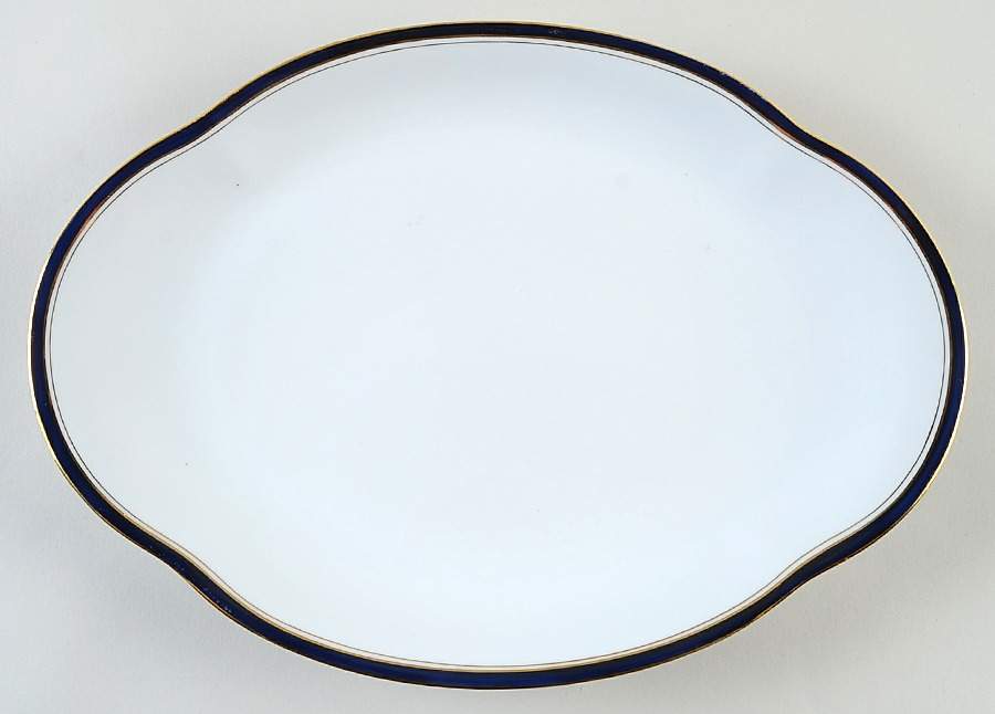 Ambassade Blue 14" Oval Serving Platter by Charles Field Haviland-1