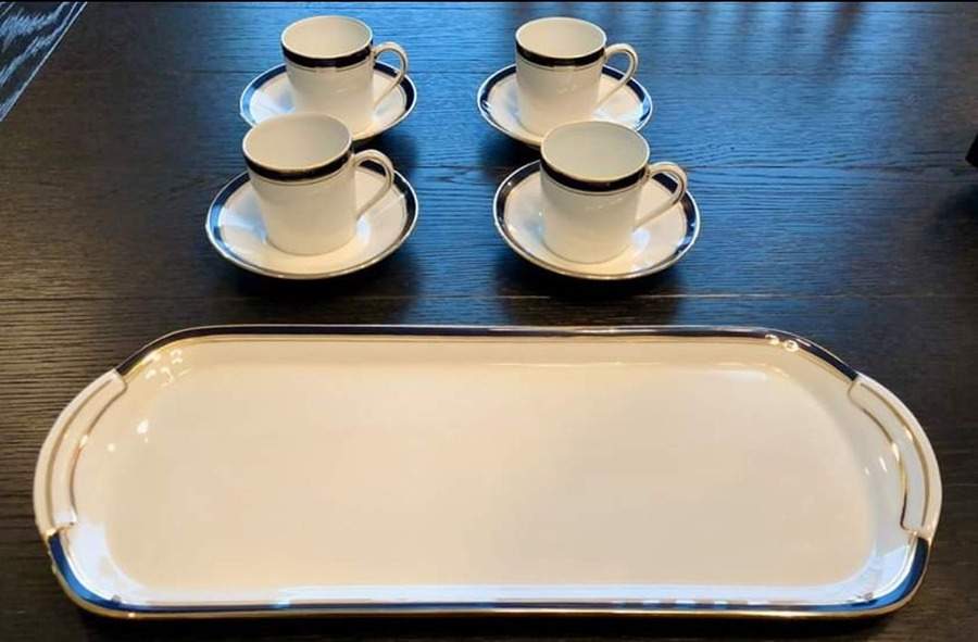 Ambassade Blue 14" Sandwich Tray by Charles Field Haviland-1