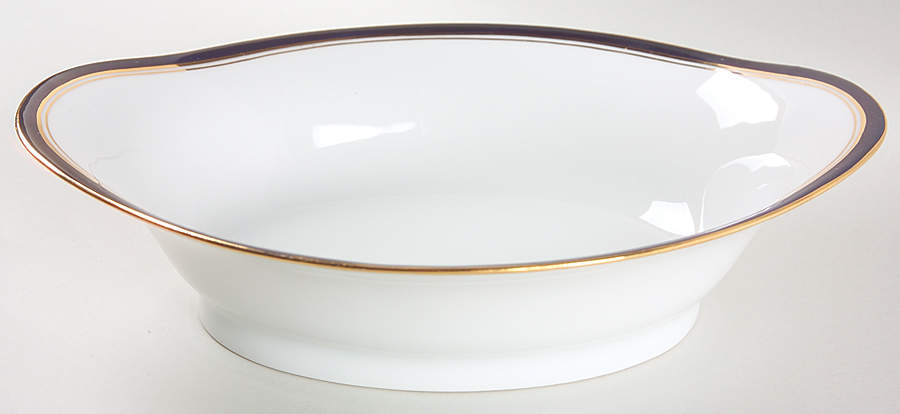 Ambassade Blue 9" Oval Vegetable Bowl by Charles Field Haviland-1