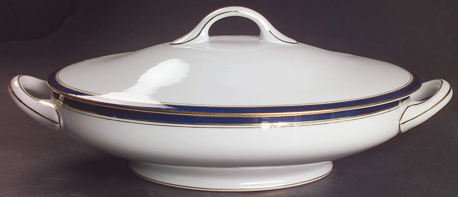 Ambassade Blue Oval Covered Vegetable by Charles Field Haviland-1