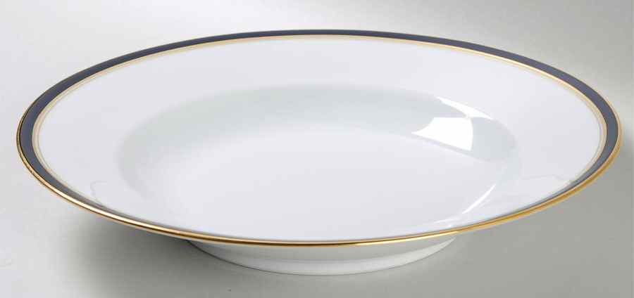 Ambassade Blue Large Rim Soup Bowl by Charles Field Haviland-1