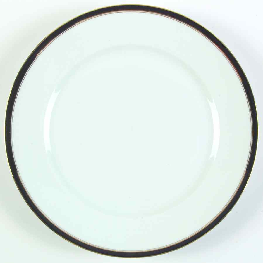 Ambassade Black Large Dinner Plate by Charles Field Haviland-1