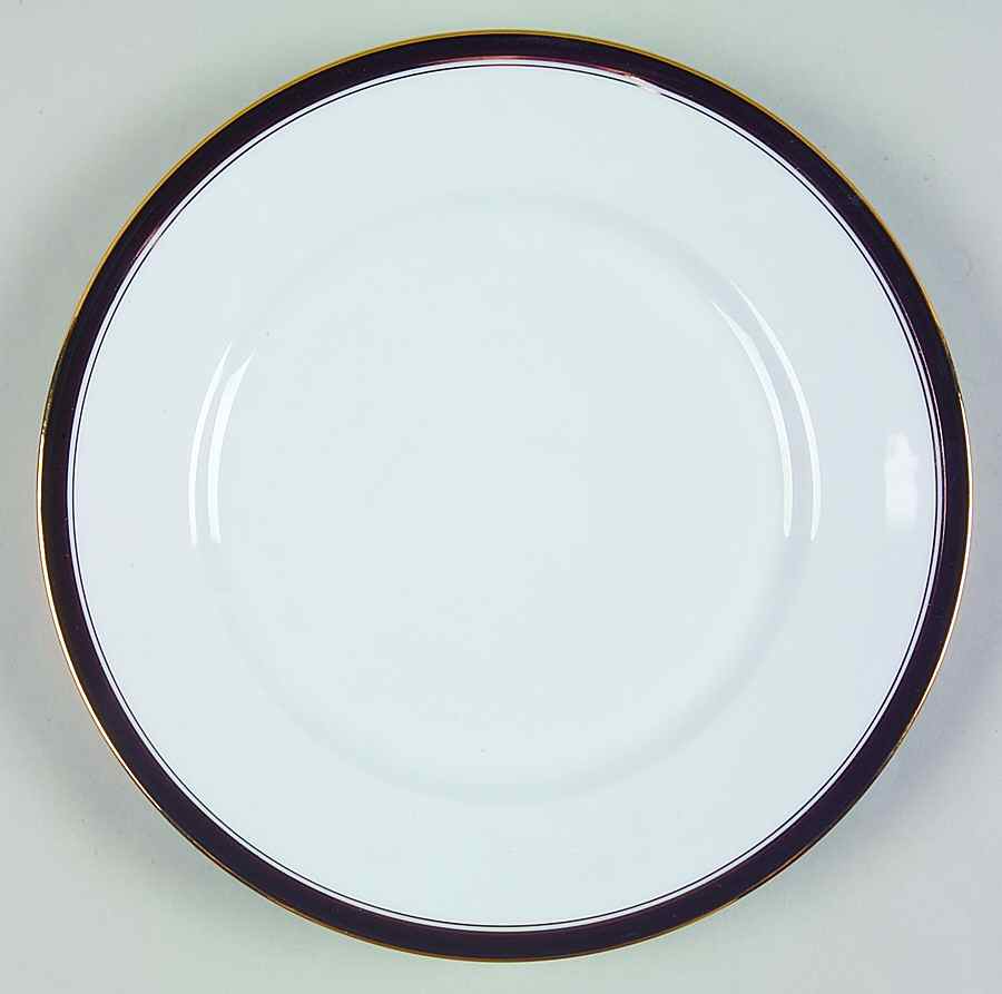 Ambassade Black Dessert Luncheon Plate by Charles Field Haviland-1