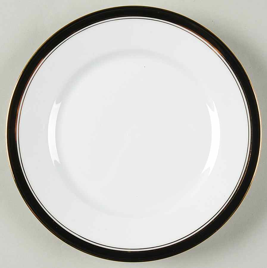 Ambassade Black Bread & Butter Plate by Charles Field Haviland-1