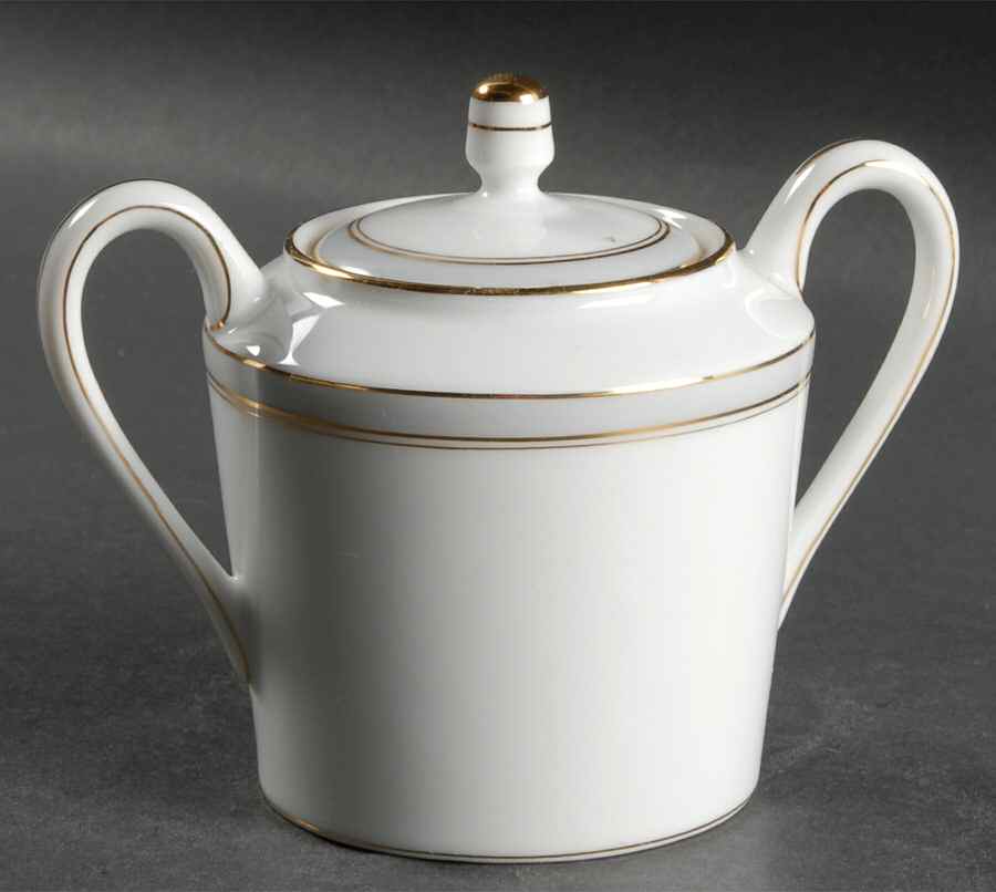 Ambassade Grey Sugar Bowl & Lid by Charles Field Haviland-1