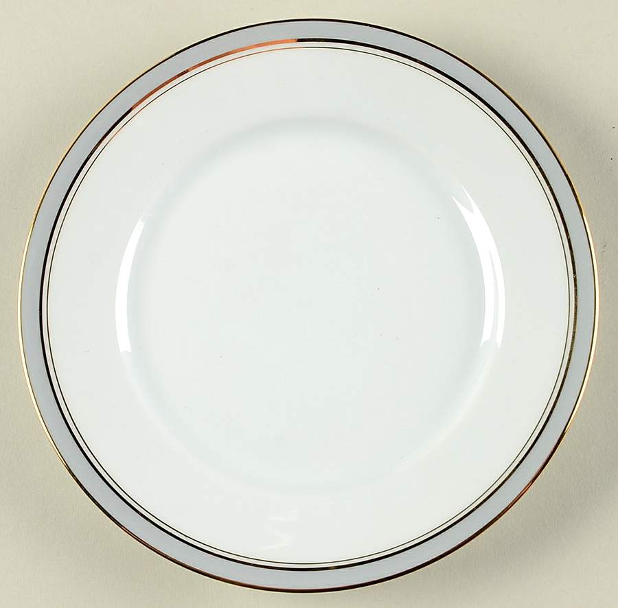 Ambassade Grey Bread & Butter Plate by Charles Field Haviland-1