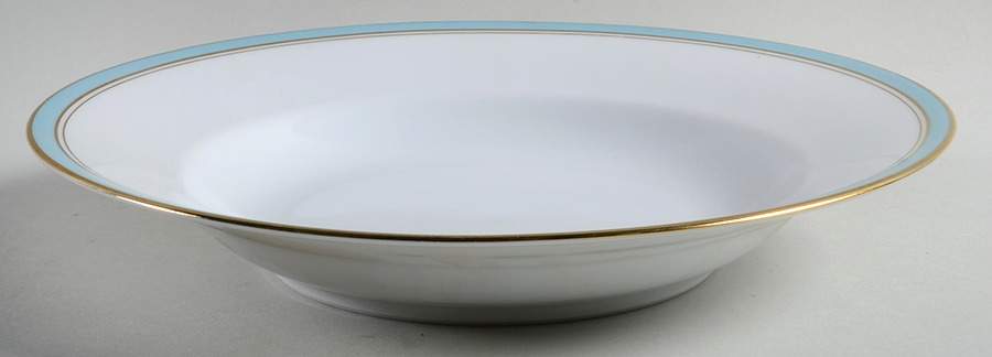 Ambassade Turquoise Large Rim Soup Bowl by Charles Field Haviland-1